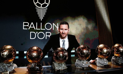 Những cầu thủ giành nhiều Quả bóng vàng nhất lịch sử: Messi vượt trội, Ronaldo đứng thứ 2