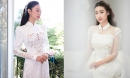 Những cô dâu Vbiz diện áo dài trắng: Minh Hằng xinh đẹp xuất sắc