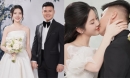 Bộ ảnh cưới của Quang Hải và Chu Thanh Huyền, lộ khoảnh khắc 'môi kề môi' cực tình 