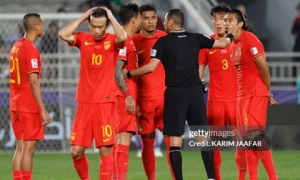 Gây thất vọng trước đối thủ đứng thấp hơn 27 bậc, tuyển Trung Quốc gặp khó tại vòng bảng Asian Cup