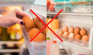Trứng được bảo quản ở cánh cửa tủ lạnh tưởng đúng ai ngờ lại cực nguy hiểm