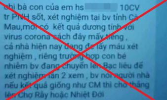 Cô giáo tung tin sai sự thật về dịch COVID-19 bị phạt 10 triệu đồng Cô giáo tung tin sai sự thật về dịch COVID-19 bị phạt 10 triệu đồng