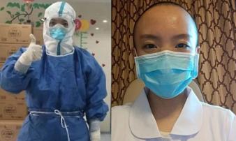Cạo tóc để chiến đấu với COVID-19, nữ y tá đau lòng khi con nói: 'Cô không phải mẹ con' Cạo tóc để chiến đấu với COVID-19, nữ y tá đau lòng khi con nói: 'Cô không phải mẹ con'