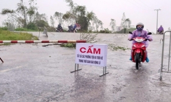 Phát lệnh báo động III trên sông Thái Bình, Hải Dương cấm tất cả các phương tiện đi trên đê