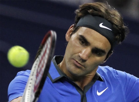 Federer có cơ hội đòi món nợ Olympic khi gặp lại Murray chiều tối 13-10. Ảnh: REUTERS