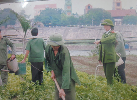 Các trại viên ở cơ sở giáo dục Thanh Hà đang lao động