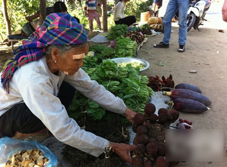 Sản vật đem ra chợ đều là những thứ của nhà làm ra