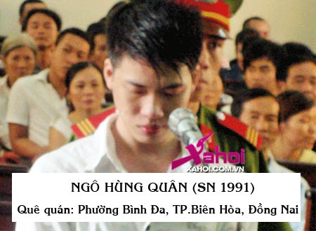 Bị cáo Ngô Hùng Quân tại tòa