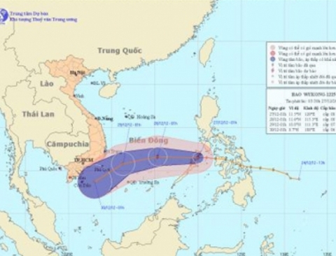 Bão Wukong vào biển Đông