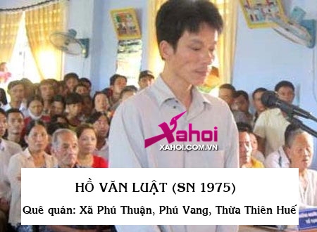 Tên Hồ Văn Luật trước vành móng ngựa