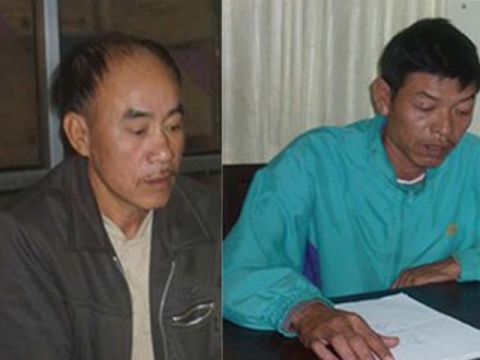  Hai đối tượng Phan Văn Thưởng và Nguyễn Văn Ất tại cơ quan điều tra