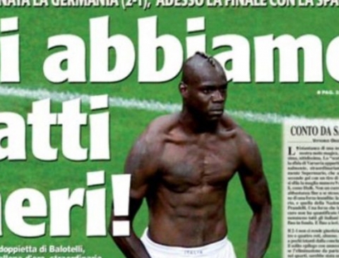 Balotelli trên bìa tờ Tuttosport