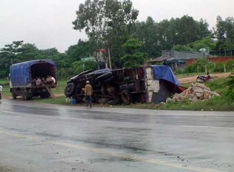 Hiện trường vụ tại nạn.