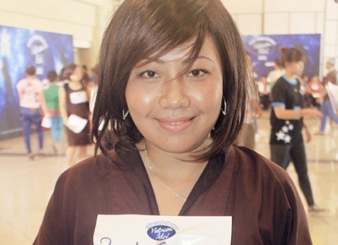 Trần Thị Thanh Hà trong buổi thi thử giọng Vietnam Idol 2012 khu vực Hà Nội