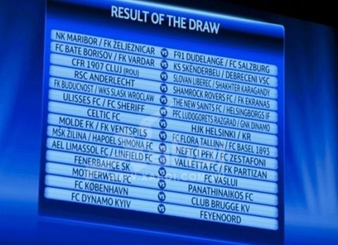 Kết quả bốc thăm vòng sơ loại thứ ba Champions League 