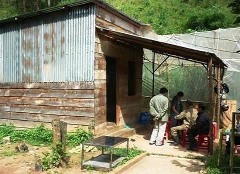 Ngôi nhà nơi bà Luân thuê trọ nuôi 2 cháu nhỏ