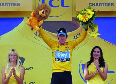 Wiggins ăn mừng thành tích nhất chặng 19