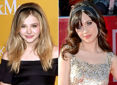 Zooey Deschanel và Chloë Moretz trông thật tuyệt khi kết hợp chiếc bờm cổ điển cùng trang phục mang hơi hướng của thập niên 60.