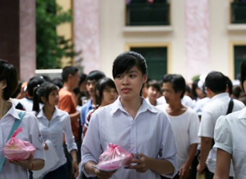 Thí sinh trong kỳ thi ĐH năm 2012 (Ảnh: Lê Anh Dũng)