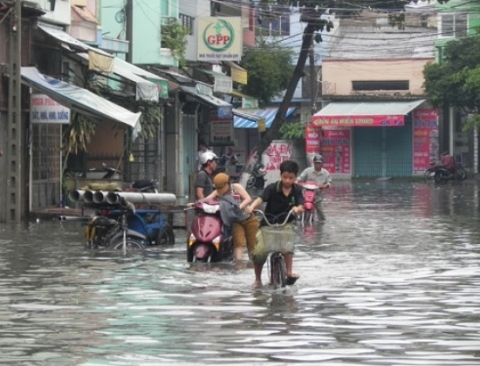 Mưa lớn gây ngập úng trên một số địa bàn (Ảnh minh họa)