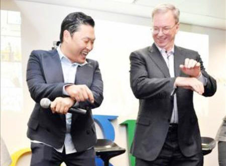 Eric Schmidt, chủ tịch Google được Psy dạy cho điệu nhảy Gangnam Style