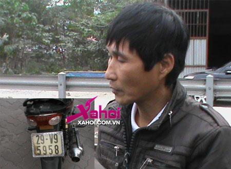 Đối tượng Bùi Trần Quang và chiếc xe bị tạm giữ