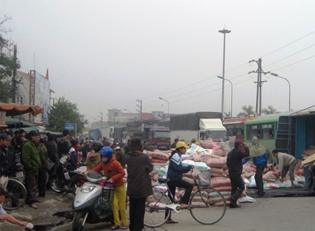 Hện trường vụ tai nạn 