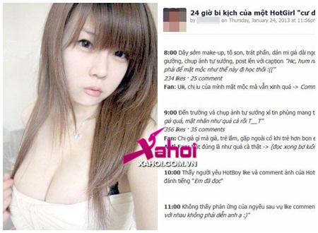 Một ngày của hot girl (Ảnh minh họa)