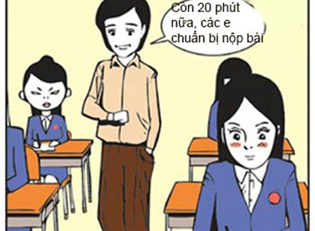 Thầy giám thị đẹp trai và cô nữ sinh xinh đẹp. 