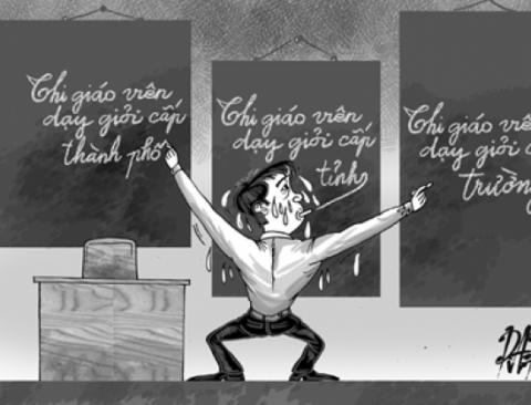 Điều đáng nói là tất cả các huyện thị khác trong tỉnh năm nay lại có lịch thi chỉ cấp trường và cấp tỉnh, còn cấp huyện đã được tổ chức vào năm học trước theo đúng quy định của bộ. 