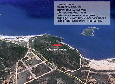 Địa điểm án táng Đại tướng Võ Nguyên Giáp cuối cùng được chọn là lưng chừng núi Vũng Chùa, thôn Thọ Sơn, xã Quảng Đông, Quảng Trạch, Quảng Bình