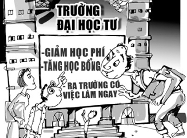 Dù có nhiều chính sách ưu tiên nhưng đại học ngoài công lập vẫn khó khăn trong tuyển sinh.