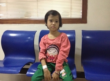 Cháu Thanh Hiền tại bệnh viện