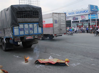 Hiện trường vụ tai nạn.