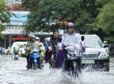 Nguy cơ ngập lụt ở Hà Nội là rất lớn.