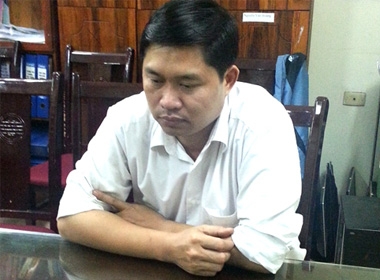Nguyễn Mạnh Tường ở cơ quan điều tra.