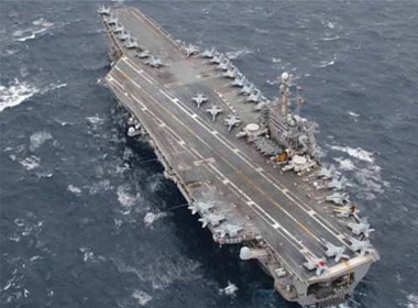 Tàu sân bay Mỹ USS George Washington tham gia cuộc tập chung AnnualEx 2013 với Nhật Bản. Ảnh: CNN