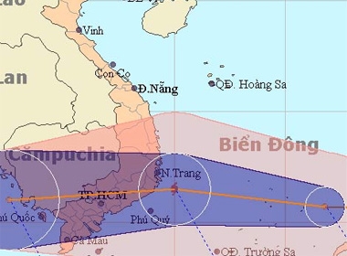 Bão số 13 di chuyển rất nhanh (Nguồn: TTDBKTTV)