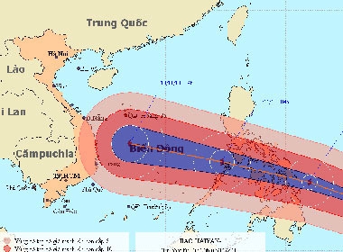 Dự báo hướng đi và vị trí cơn bão Haiyan