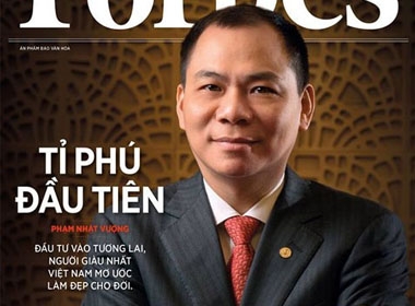 Chủ tịch Vingroup là người Việt Nam đầu tiên có tên trong danh sách tỷ phú của Forbes.