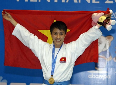 Vũ Thị Nguyệt Ánh là niềm hy vọng vàng ở hạng cân 50 kg karatedo