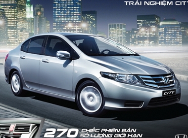 Honda City mới ra và khá thành công tại Việt Nam. Phiên bản giới hạn của mẫu này có 270 chiếc