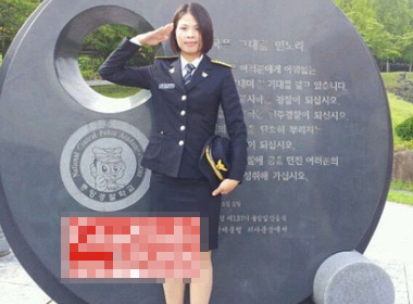 Ngọc Lan tại Sở Cảnh sát Gyong-san.