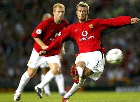 Beckham là một trong 4 cầu thủ ghi bàn vào lưới Zalaegerszeg TE năm 2002