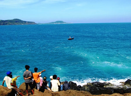 Vùng biển nơi anh Quang gặp nạn