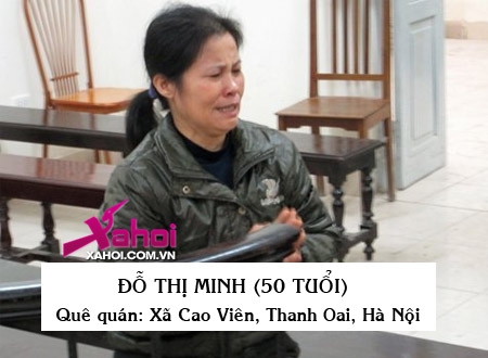 Bị cáo Đỗ Thị Minh chắp tay xin gia đình tha thứ