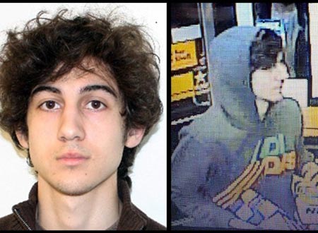 Ảnh nhận diện Dzhokhar A. Tsarnaev và khi hắn đang cướp đồ trong cửa hàng 7-eleven đêm qua (giờ Mỹ)