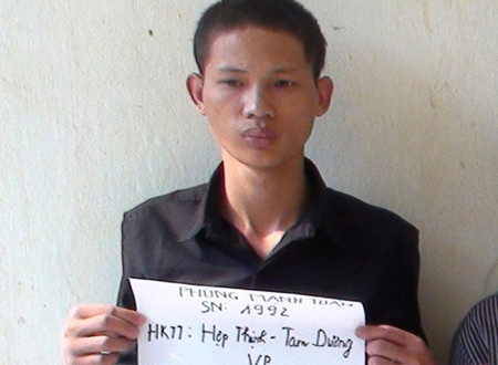 Phùng Mạnh Tuấn, kẻ được công an xác định đã đạp nạn nhân Nguyễn Tuấn Anh xuống cống nước