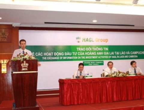 HAG họp mặt báo chí để phủ nhận các cáo buộc của Global Witness. Ảnh: M.THẢO