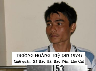 Đối tượng Tuệ tại cơ quan công an